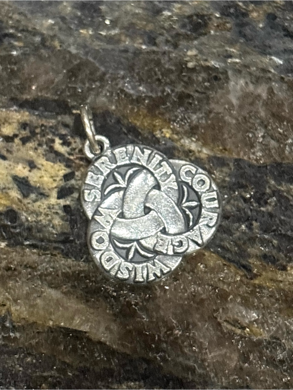 James Avery Retired Serenity Wisdom Courage Pendant 925 Sterling Silver